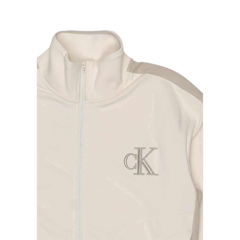 Calvin Klein Jeans Beige Cotton Sweatshirt