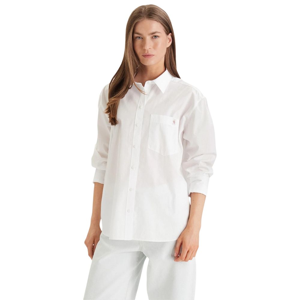 Calvin Klein Jeans White Cotton Blouse
