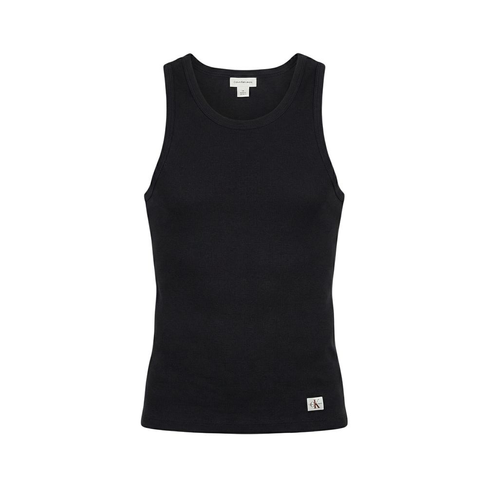 Calvin Klein Jeans Black Cotton Tank Tops