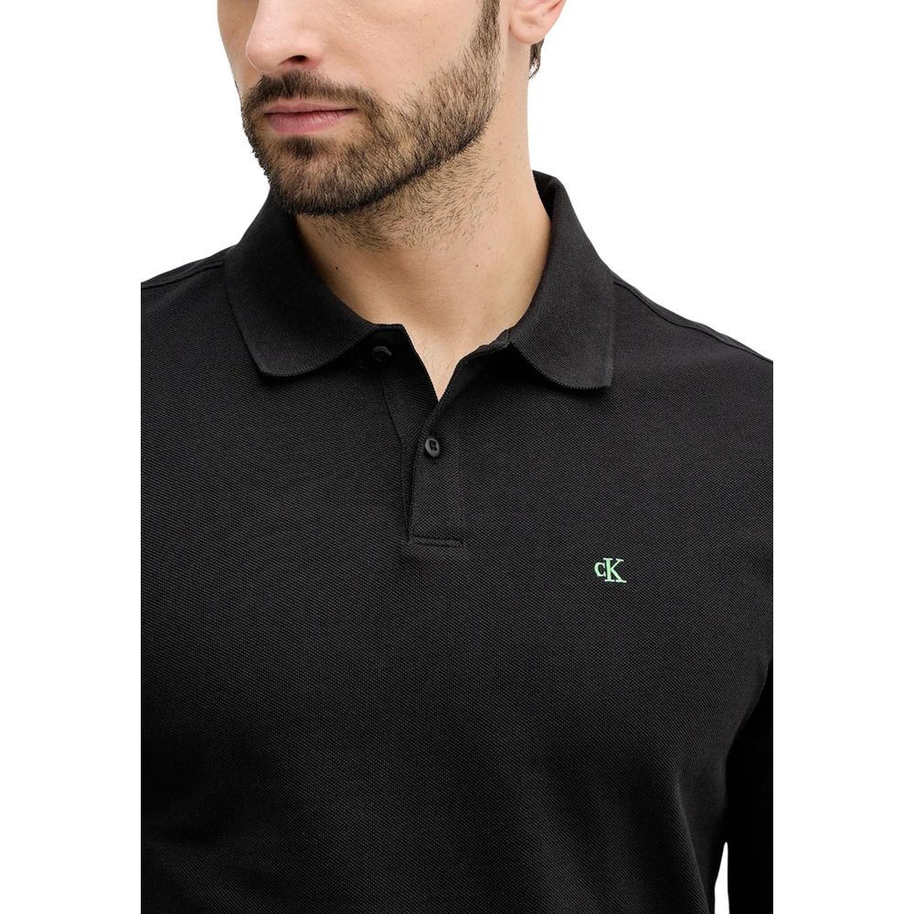 Calvin Klein Jeans Black Cotton Long Sleeve T-Shirt