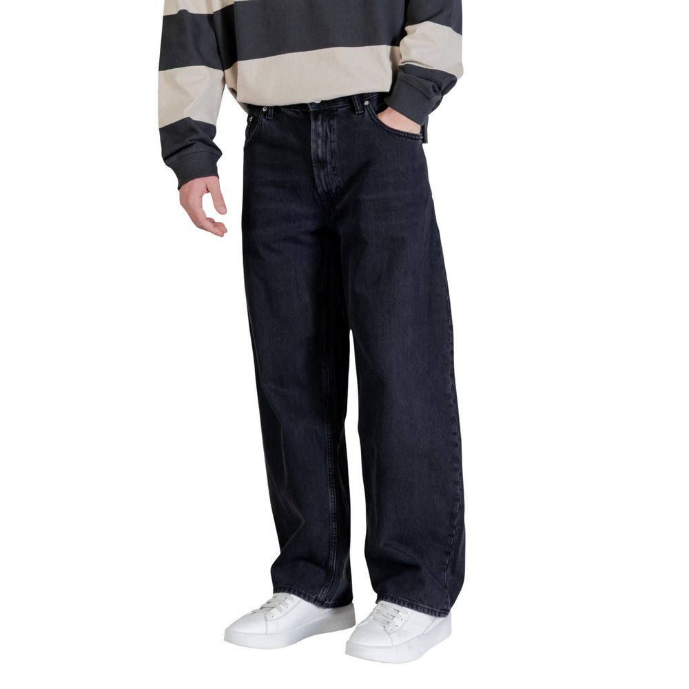 Calvin Klein Jeans Black Cotton Relaxed Fit Jeans