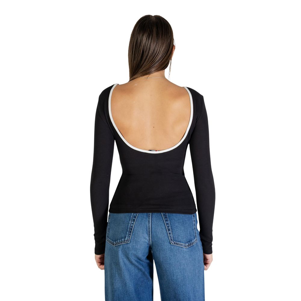 Tommy Hilfiger Jeans Black Recycled Cotton Long Sleeve T-Shirt
