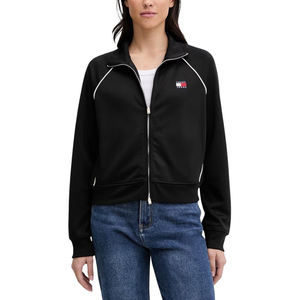 Tommy Hilfiger Jeans Black Recycled Polyester Sweatshirt