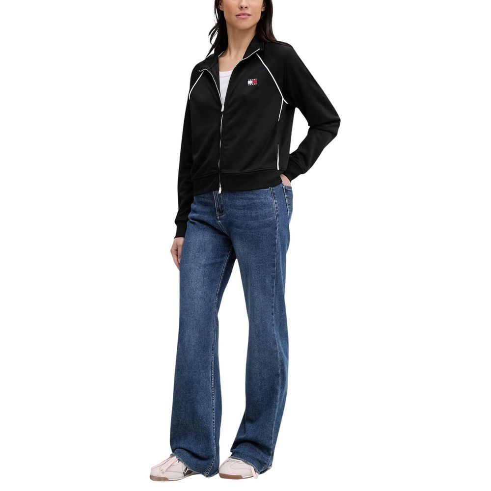 Tommy Hilfiger Jeans Black Recycled Polyester Sweatshirt