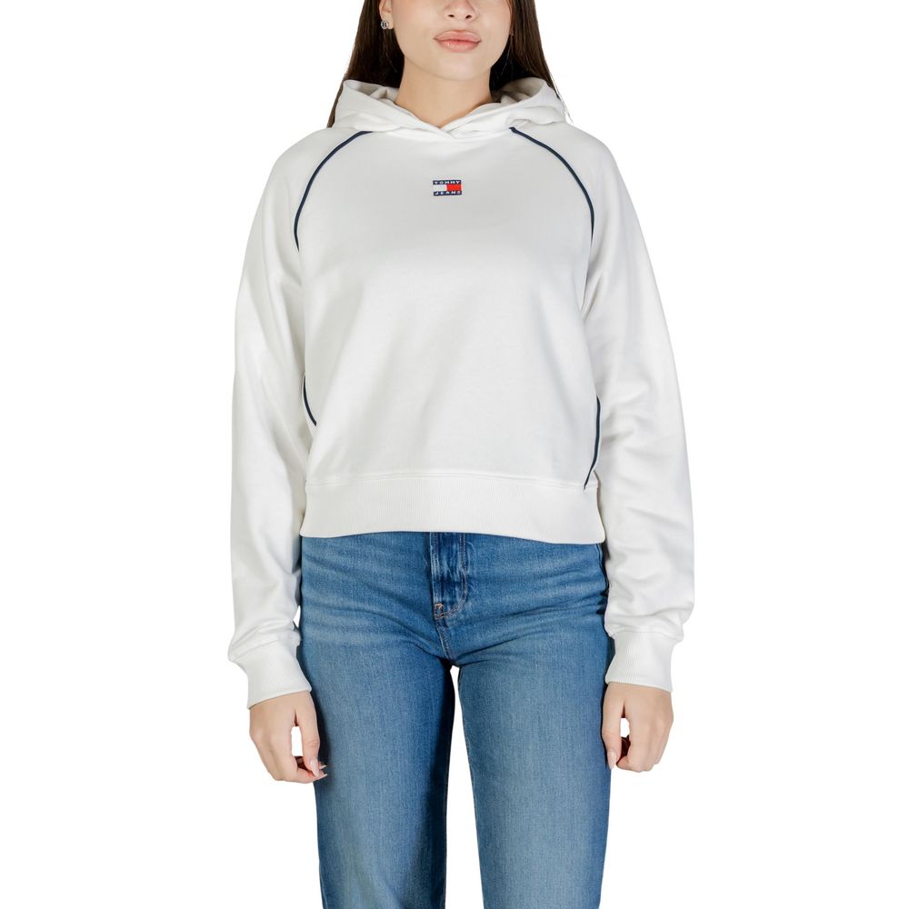 Tommy Hilfiger Jeans Cream Recycled Cotton Hoodie