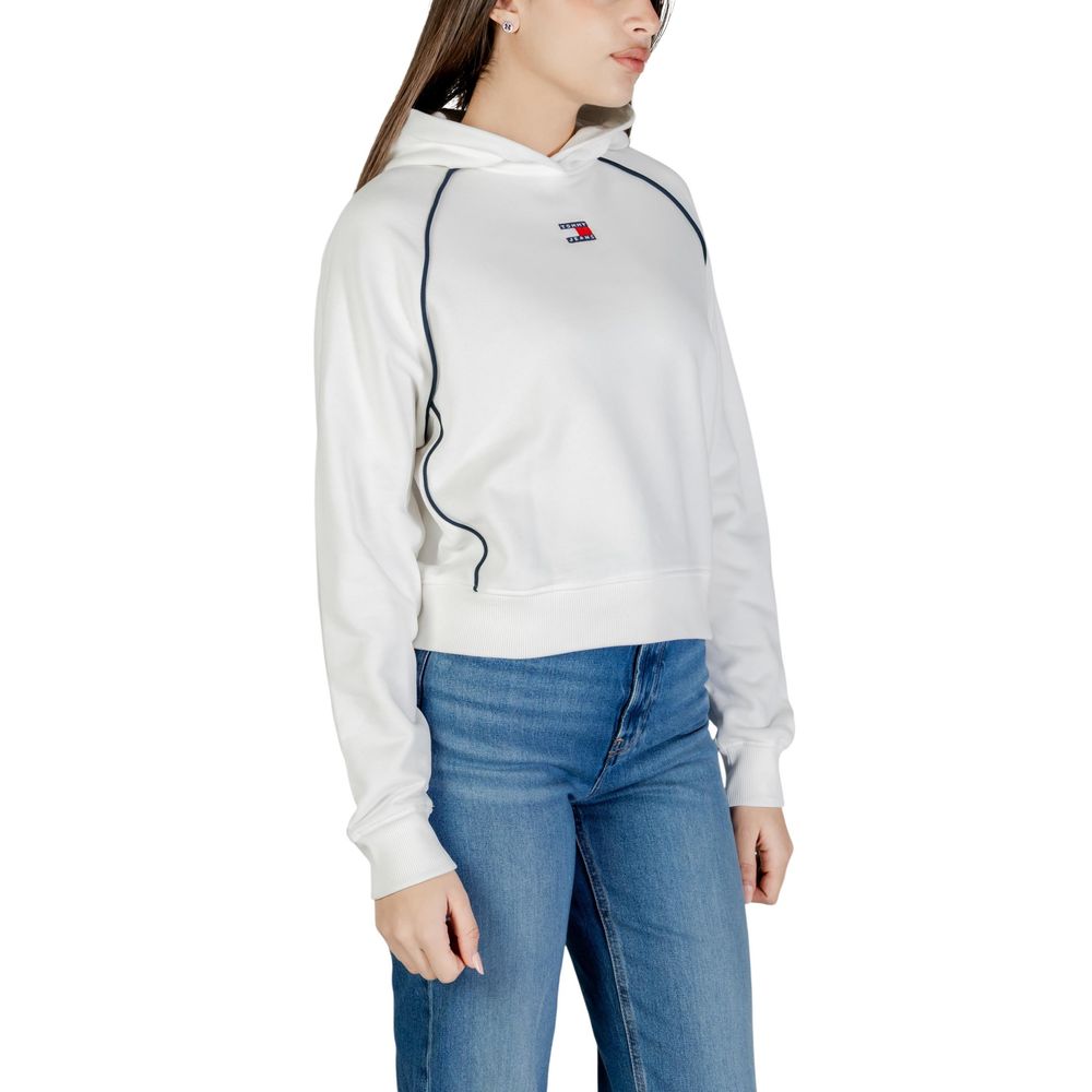Tommy Hilfiger Jeans Cream Recycled Cotton Hoodie
