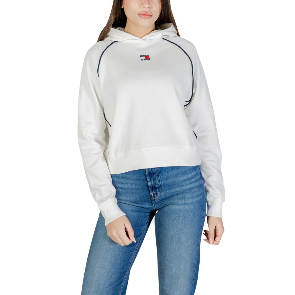 Tommy Hilfiger Jeans Cream Recycled Cotton Hoodie