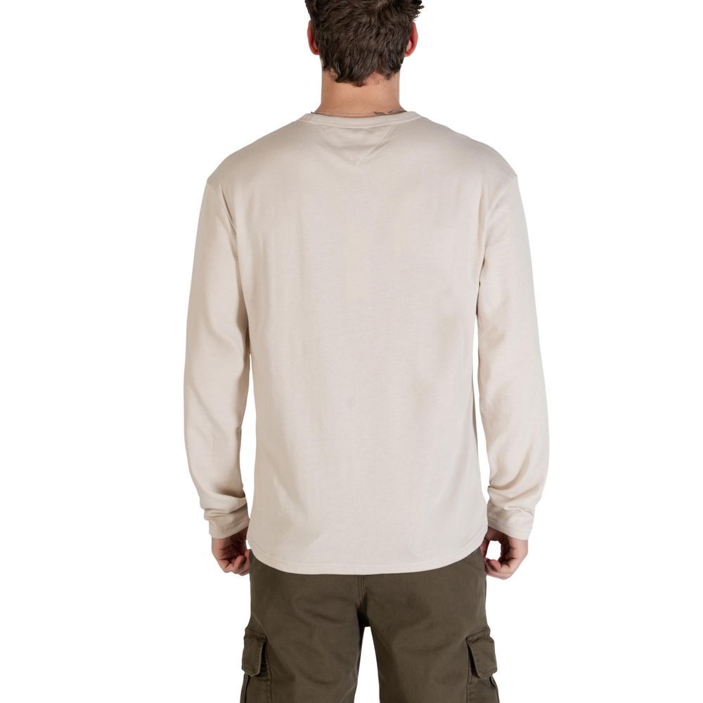 Tommy Hilfiger Jeans Beige Recycled Cotton Long Sleeve T-Shirt