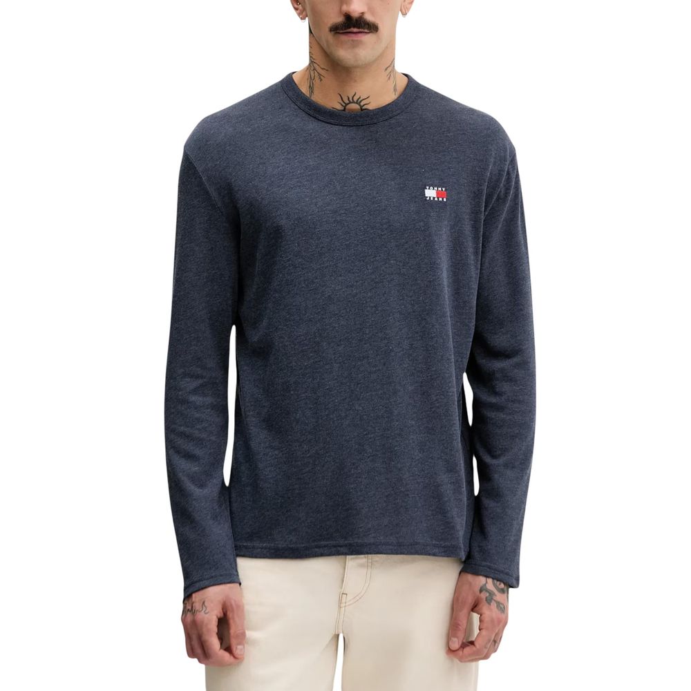 Tommy Hilfiger Jeans Blue Recycled Cotton Long Sleeve T-Shirt