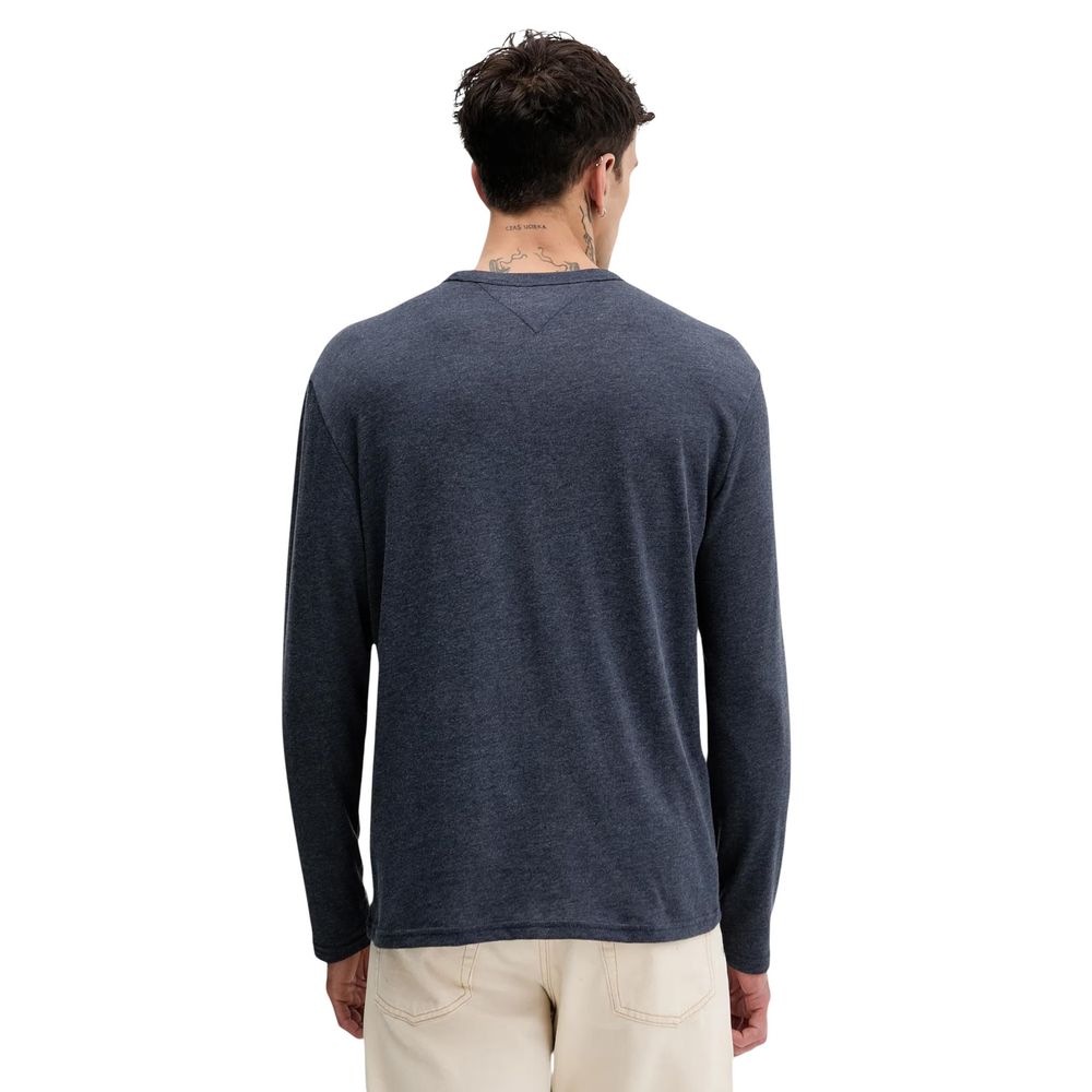 Tommy Hilfiger Jeans Blue Recycled Cotton Long Sleeve T-Shirt