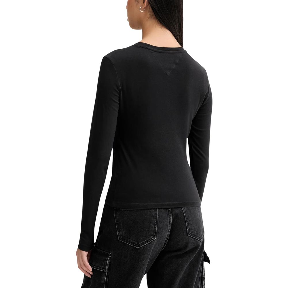 Tommy Hilfiger Jeans Black Recycled Cotton Long Sleeve T-Shirt
