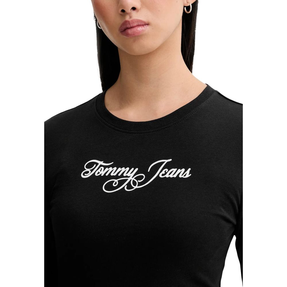 Tommy Hilfiger Jeans Black Recycled Cotton Long Sleeve T-Shirt