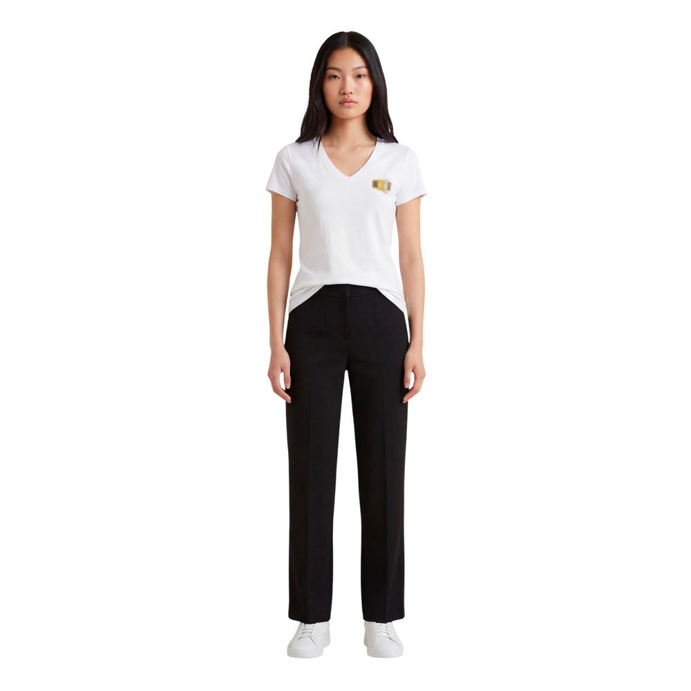 Armani Exchange White Cotton T-Shirt