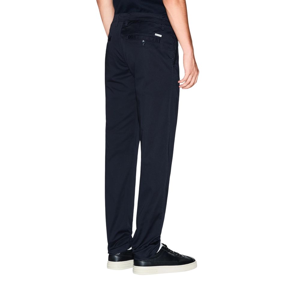 Armani Exchange Blue Cotton Skinny Pants