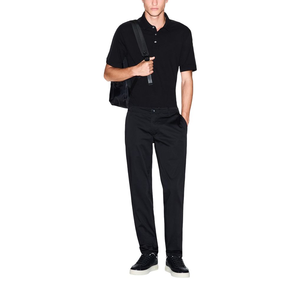 Armani Exchange Black Cotton Skinny Pants