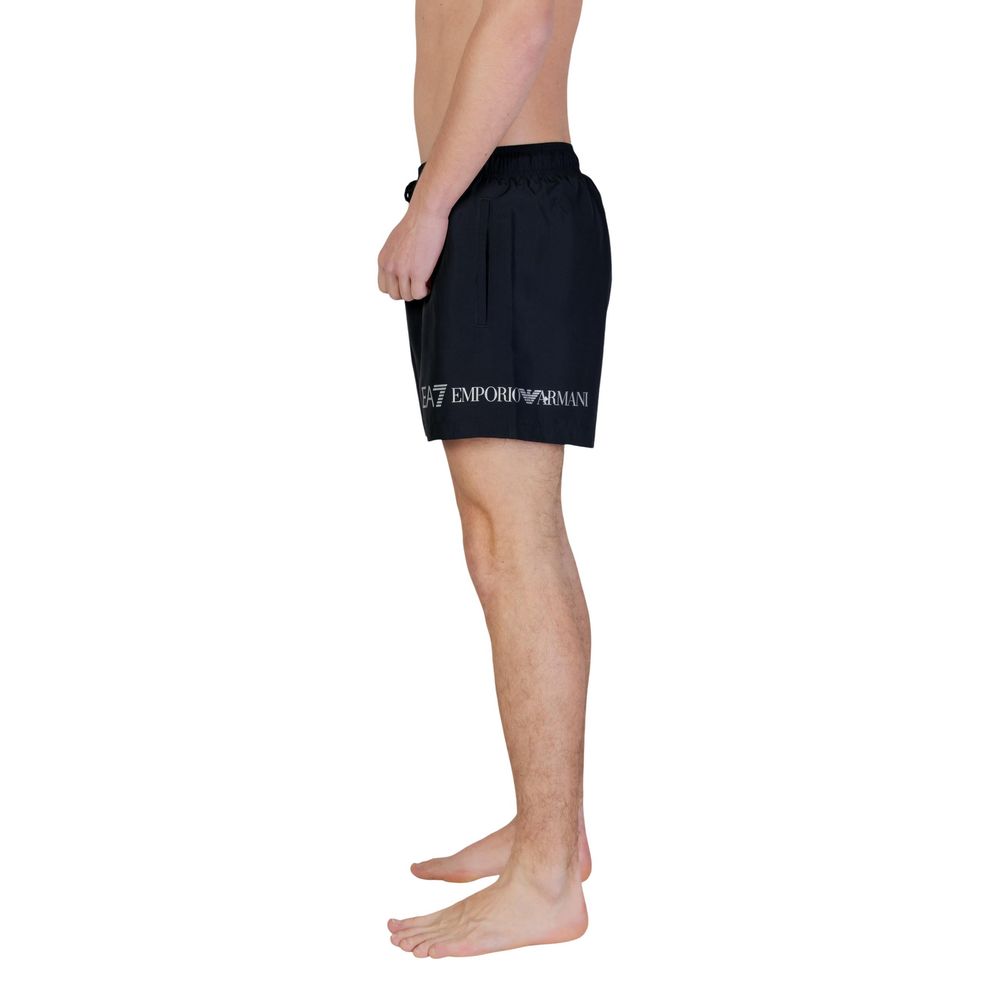 EA7 Emporio Armani Bicolor Polyester Swim Shorts