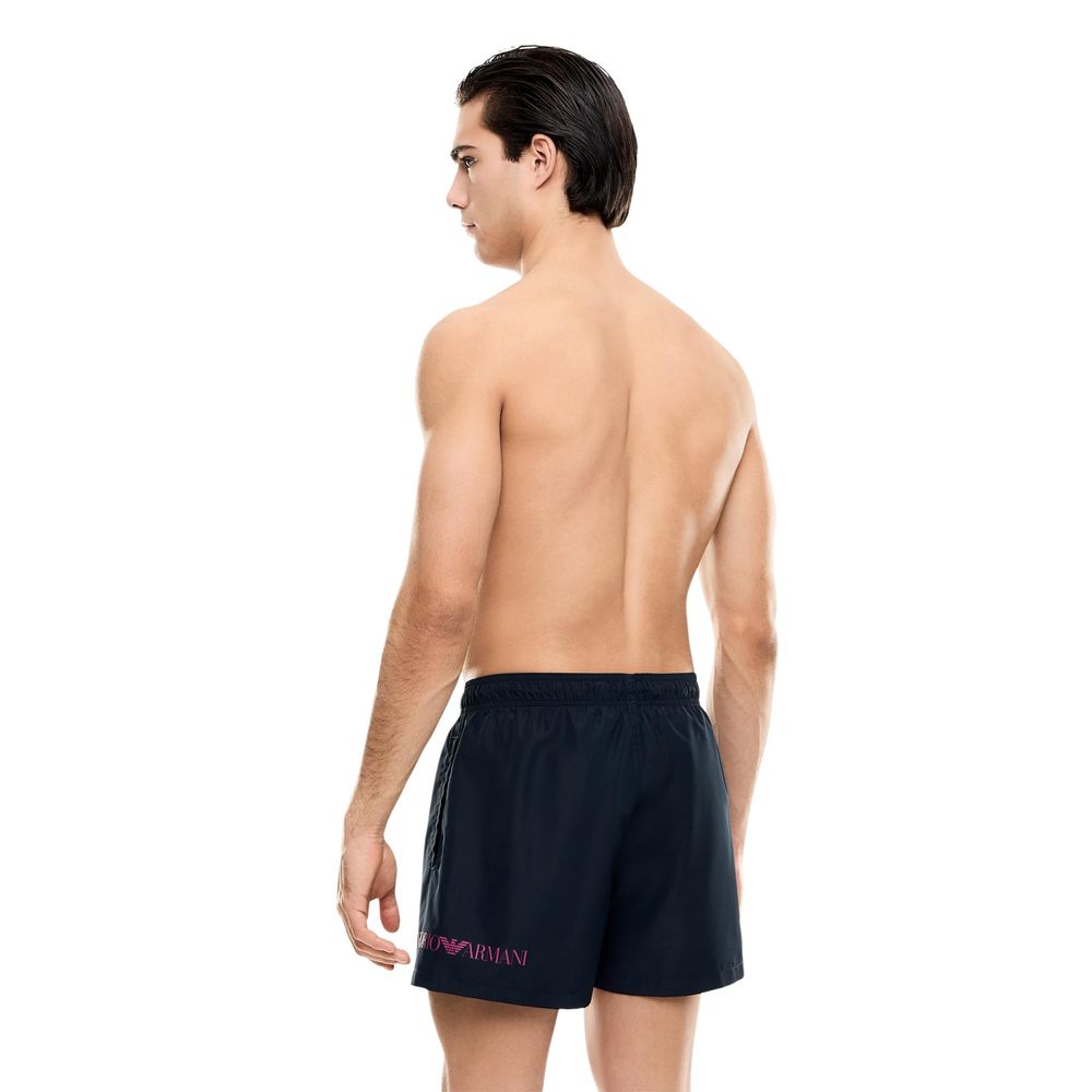 EA7 Emporio Armani Blue Polyester Swim Shorts