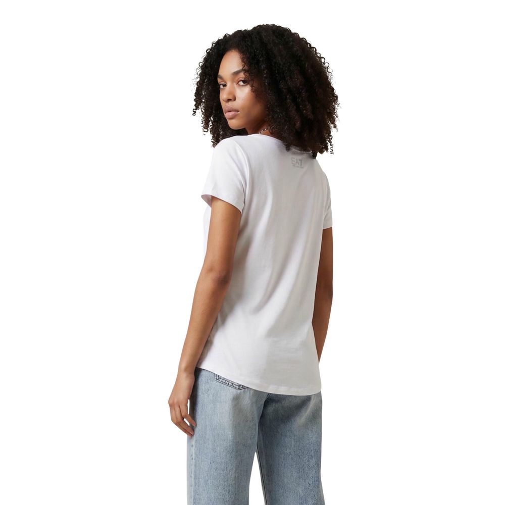 EA7 Emporio Armani White Elastane T-Shirt