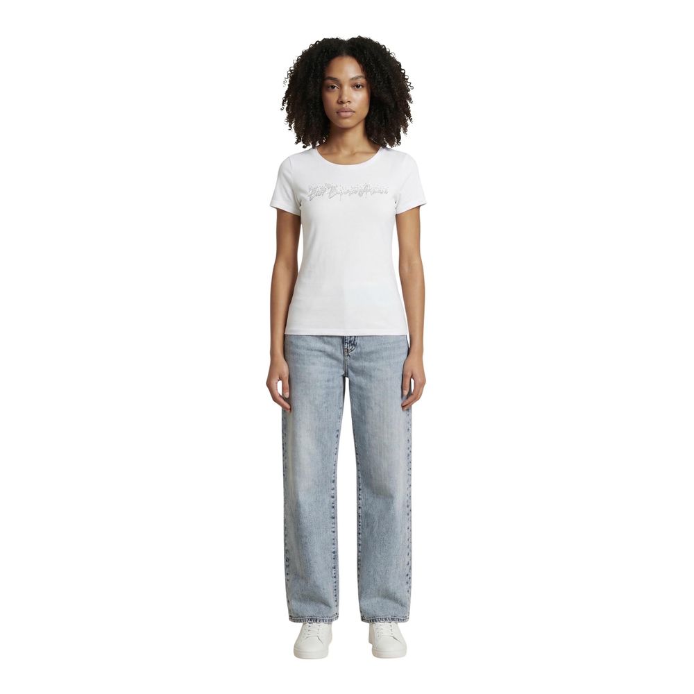 EA7 Emporio Armani White Elastane T-Shirt