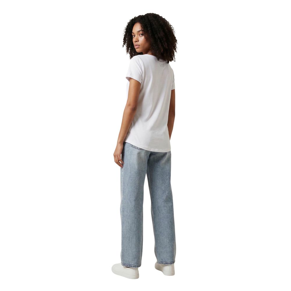 EA7 Emporio Armani White Elastane T-Shirt