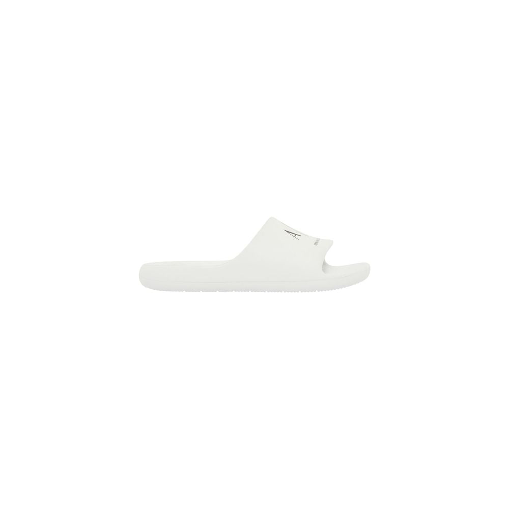 Armani Exchange Black And White EVA Slippers