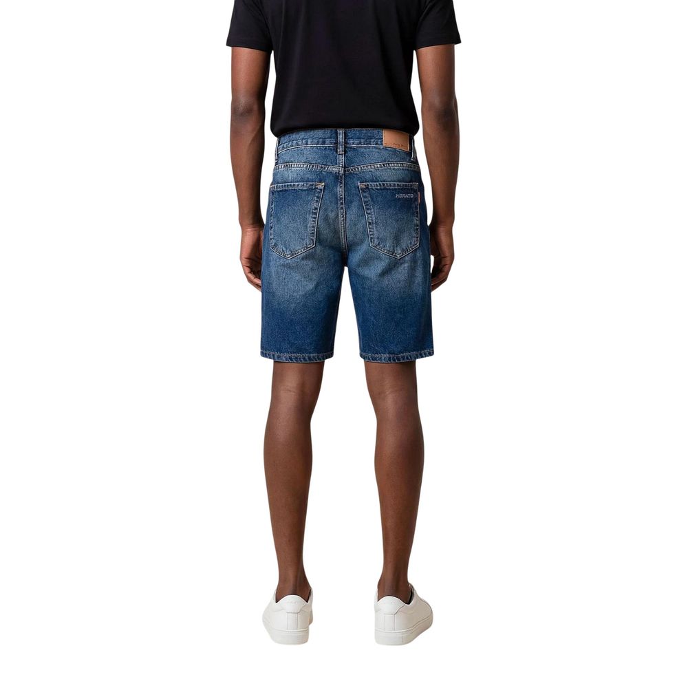 Antony Morato Blue Cotton Bermuda Shorts