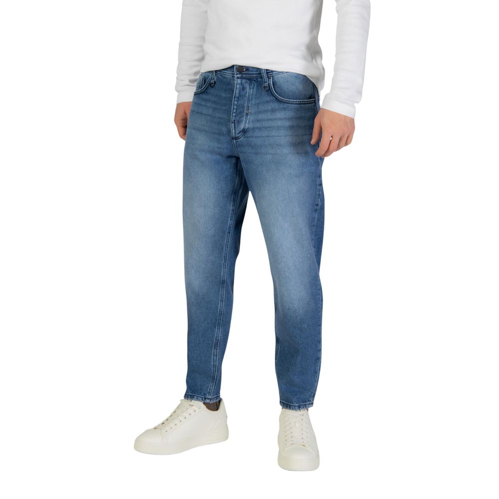 Antony Morato Blue Cotton Relaxed Fit Jeans