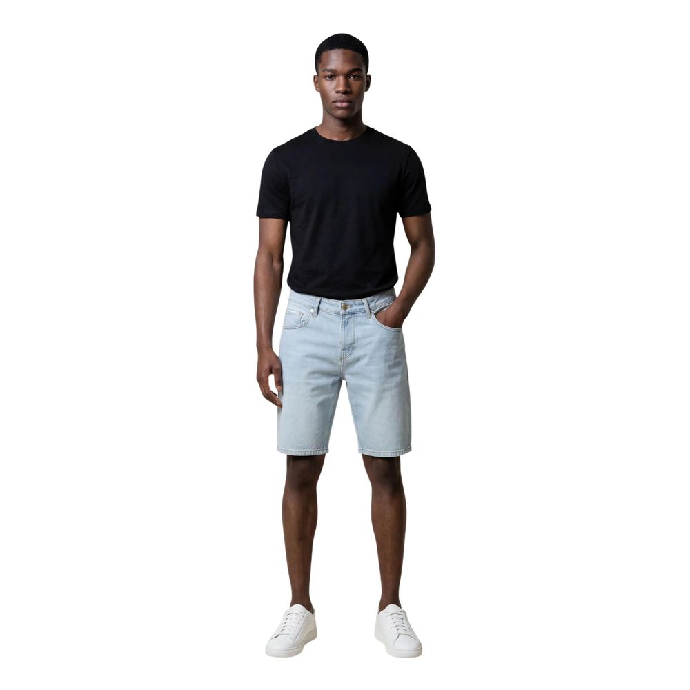 Antony Morato Light Blue Cotton Bermuda Shorts