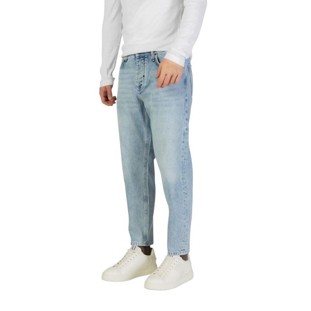 Antony Morato Light Blue Cotton Relaxed Fit Jeans