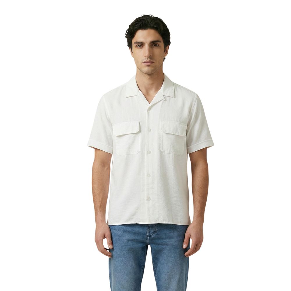 Antony Morato Beige Viscose Shortsleeve Shirt