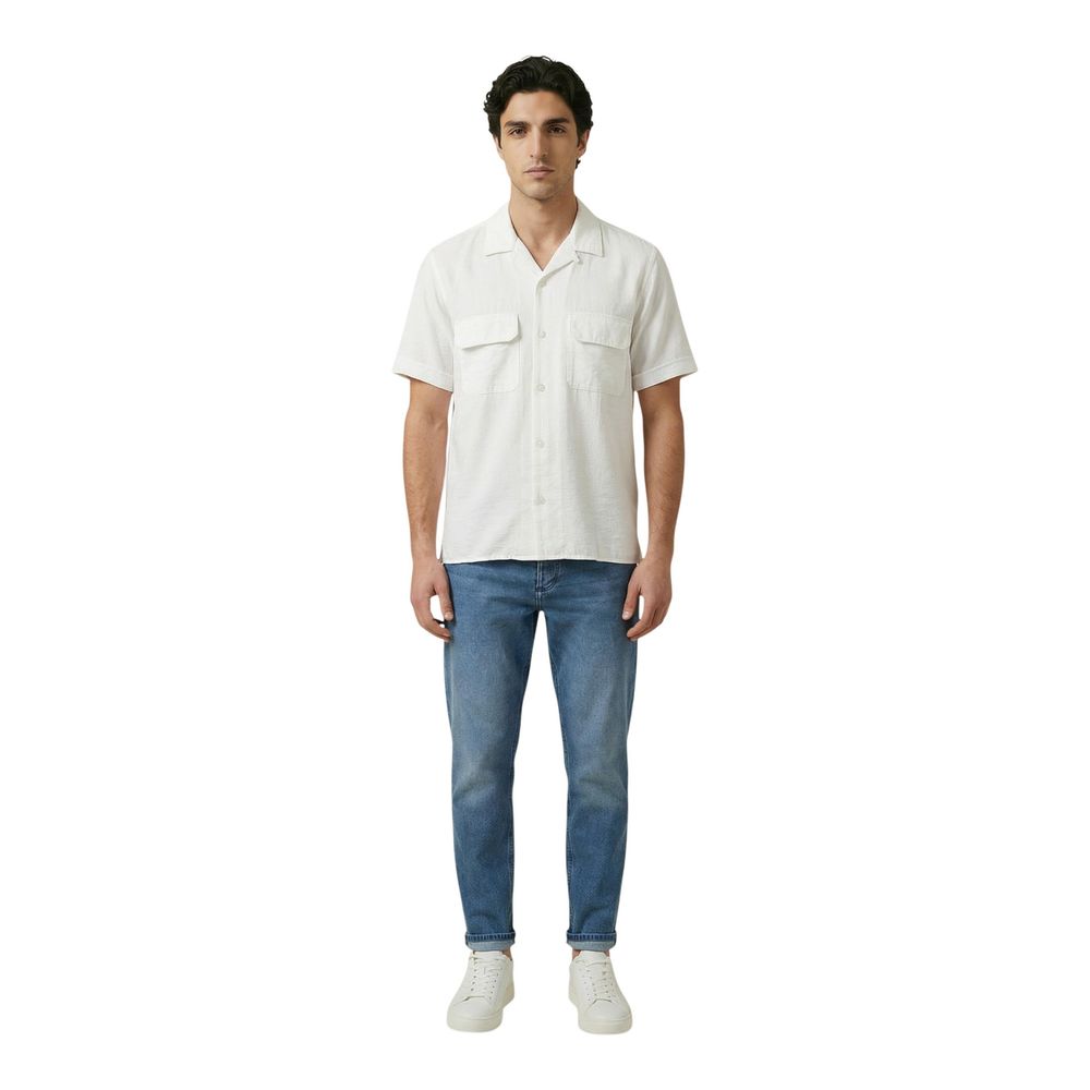 Antony Morato Beige Viscose Shortsleeve Shirt