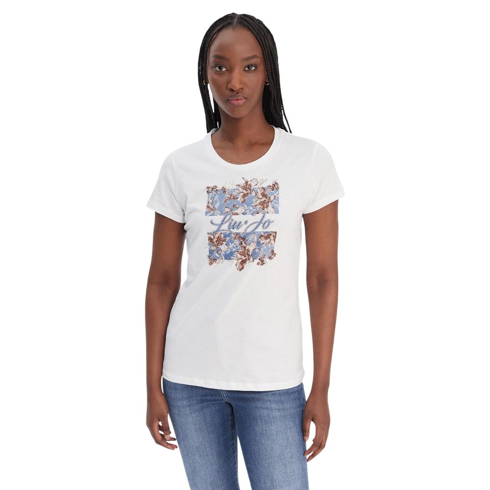 Liu Jo White Cotton T-Shirt