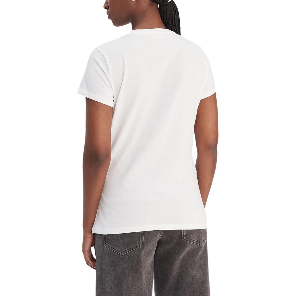 Liu Jo Cream Cotton T-Shirt