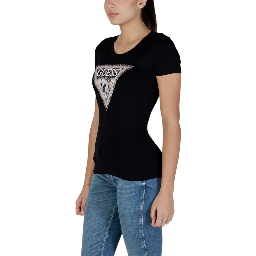 Guess Black Cotton T-Shirt