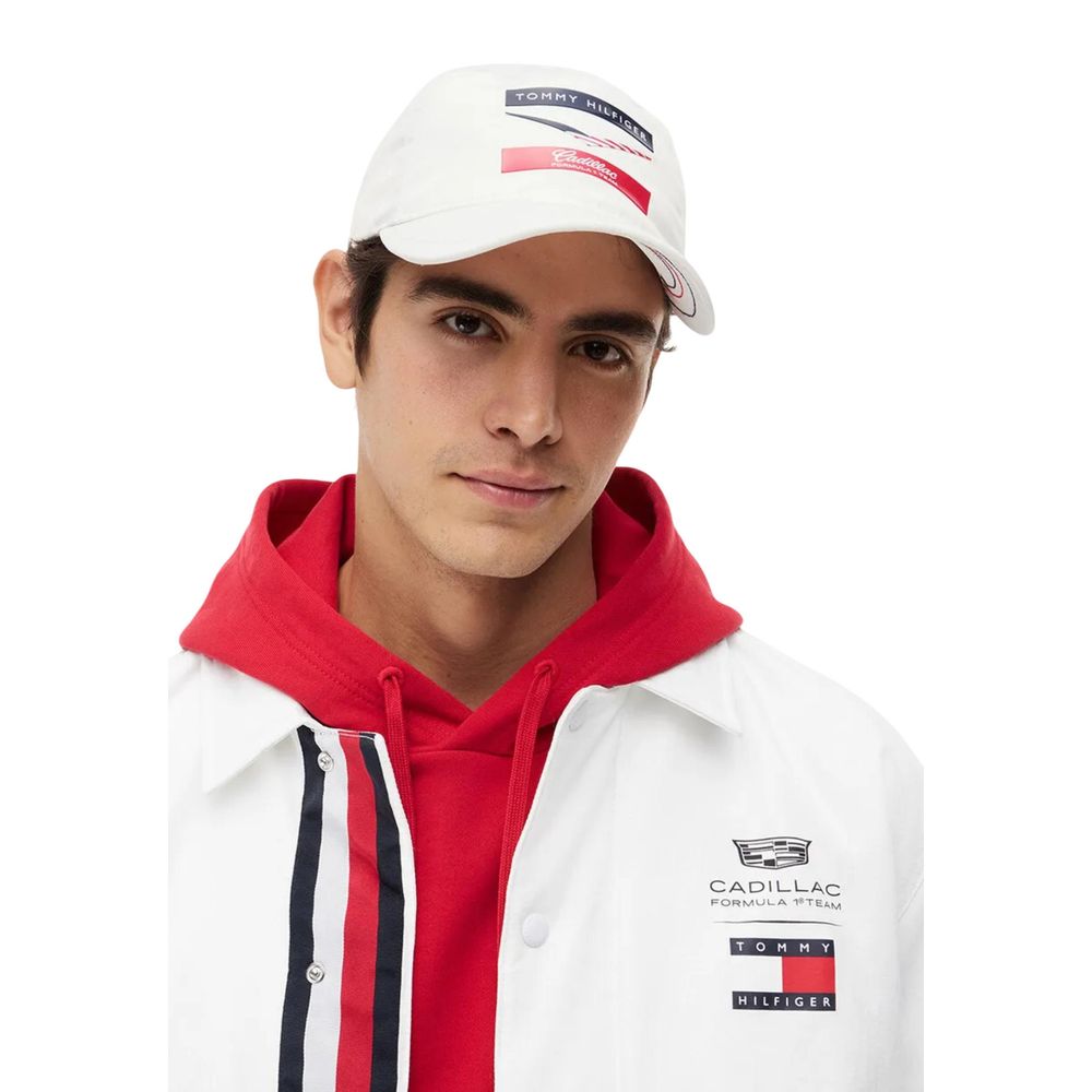 Tommy Hilfiger White Recycled Polyester Cap (Baseball Hat)