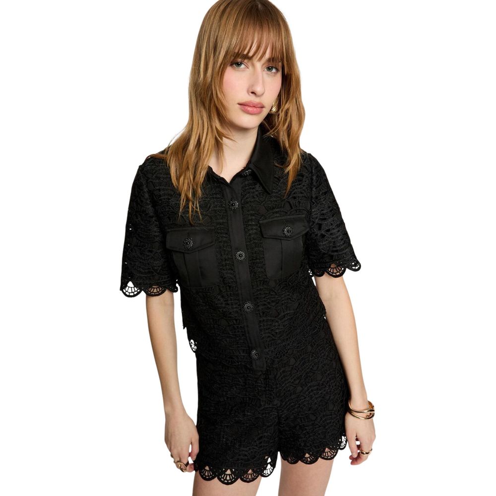 Morgan De Toi Black Polyester Shortsleeve Shirt