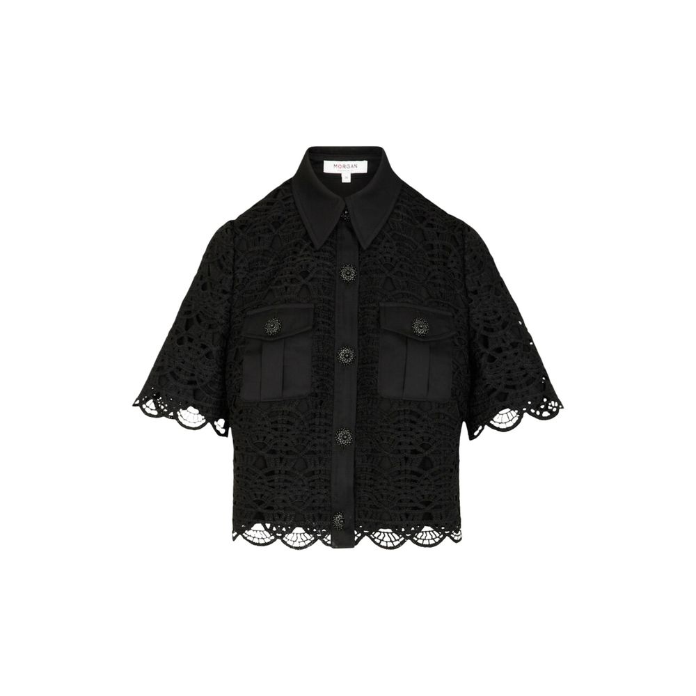 Morgan De Toi Black Polyester Shortsleeve Shirt