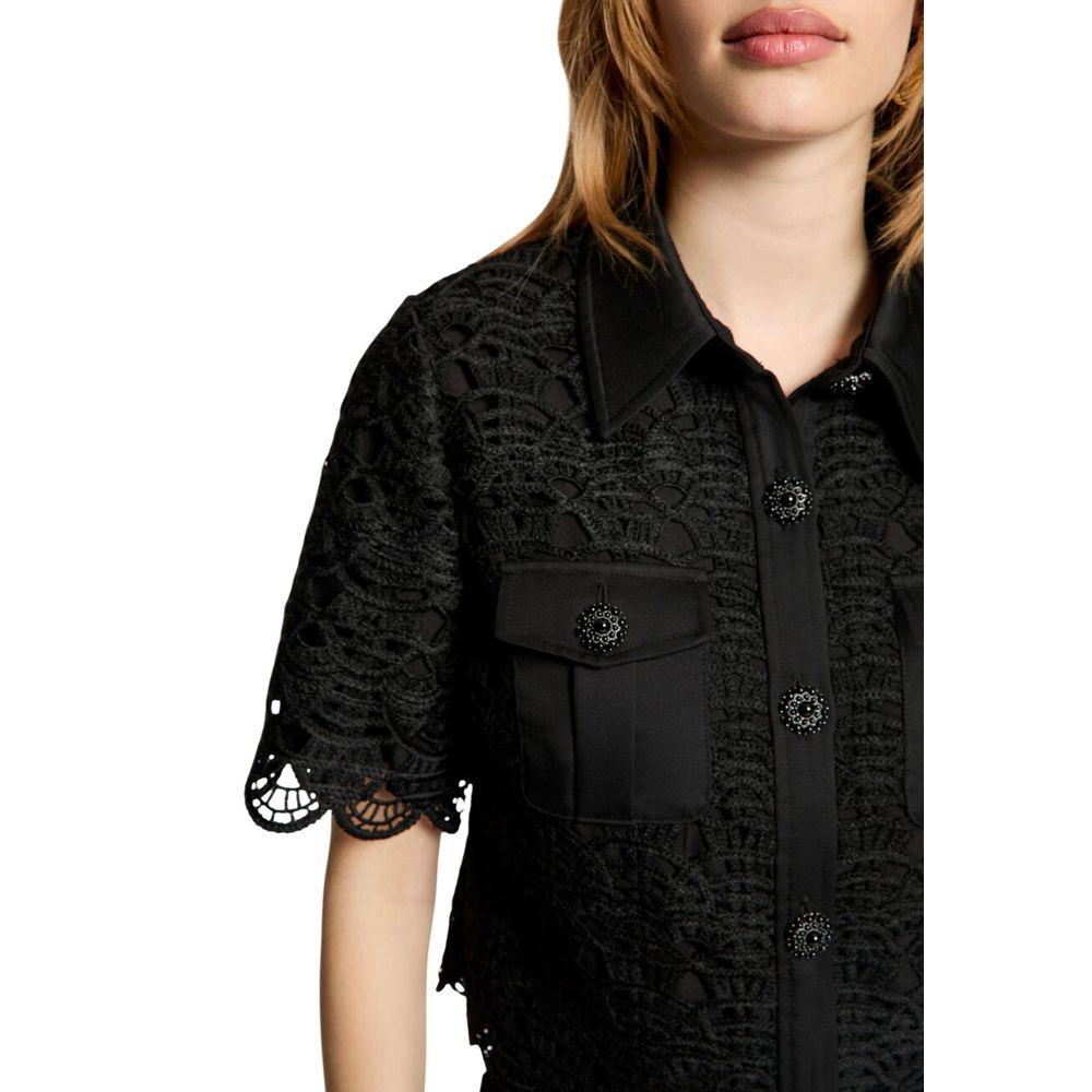 Morgan De Toi Black Polyester Shortsleeve Shirt