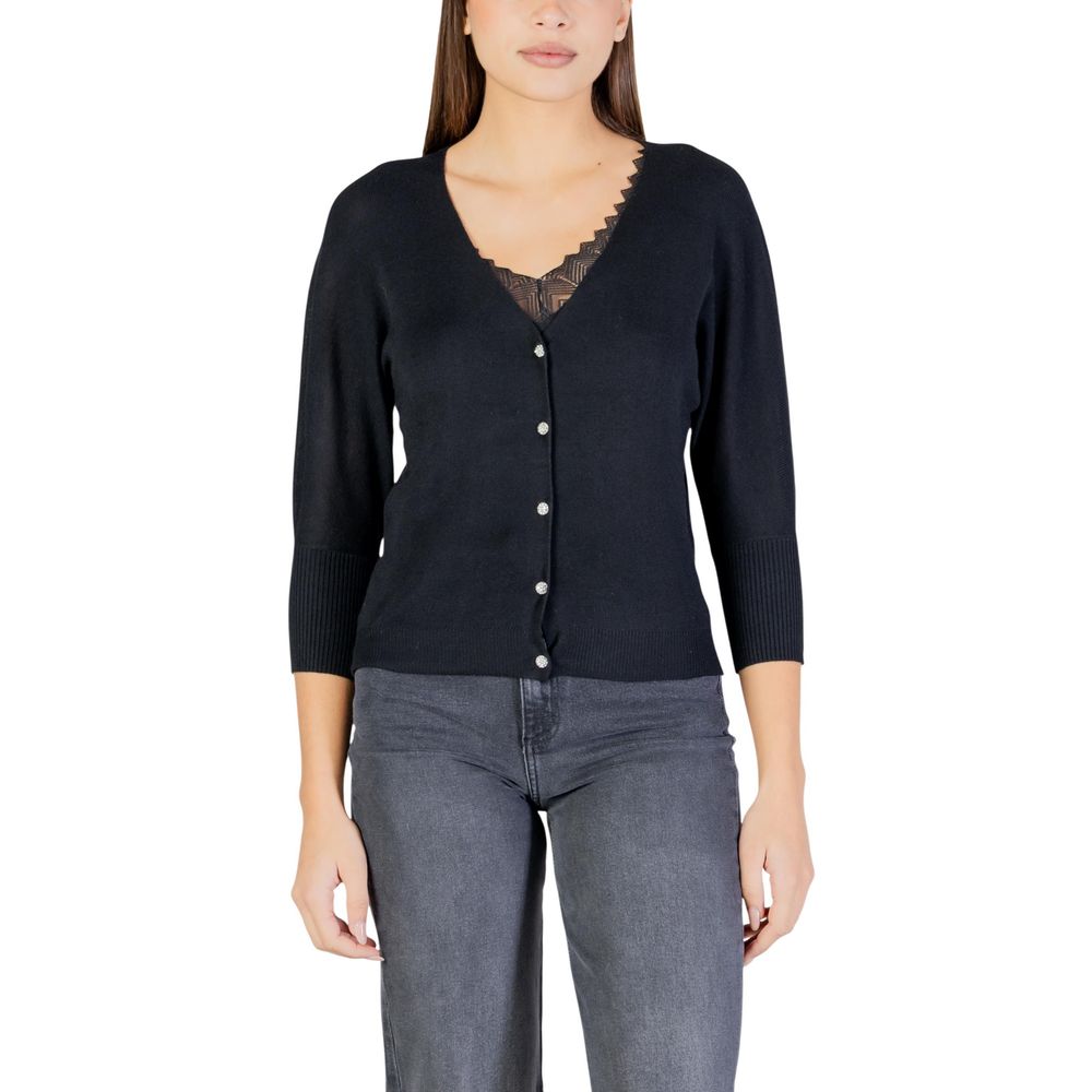 Morgan De Toi Black Polyester Cardigan