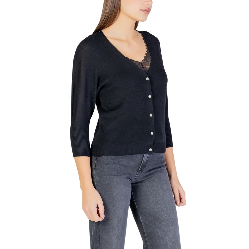 Morgan De Toi Black Polyester Cardigan