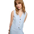 Morgan De Toi Blue Polyester Waistcoat
