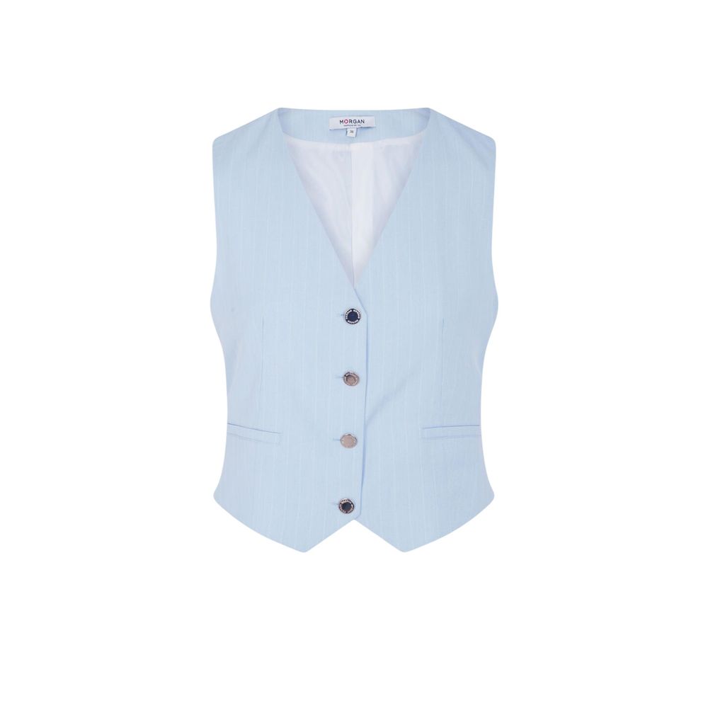Morgan De Toi Blue Polyester Waistcoat