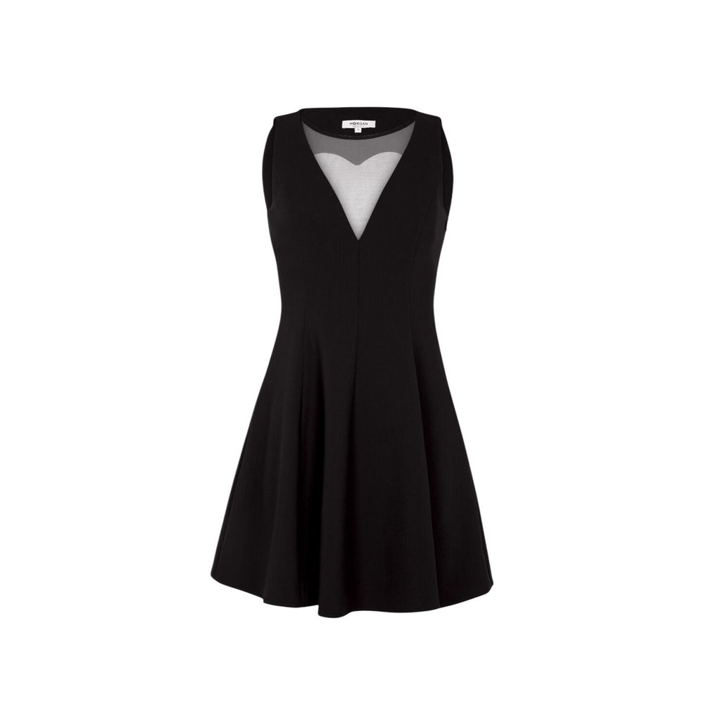 Morgan De Toi Black Polyester Midi Dress