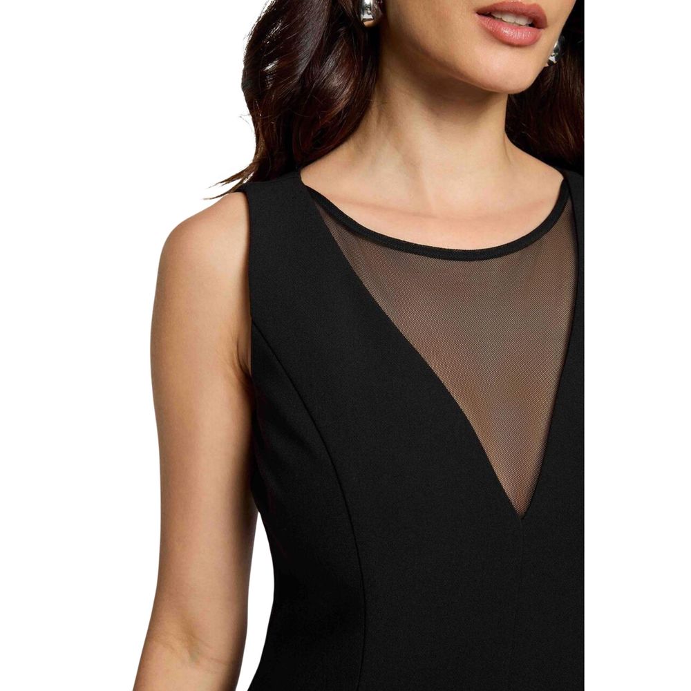 Morgan De Toi Black Polyester Midi Dress