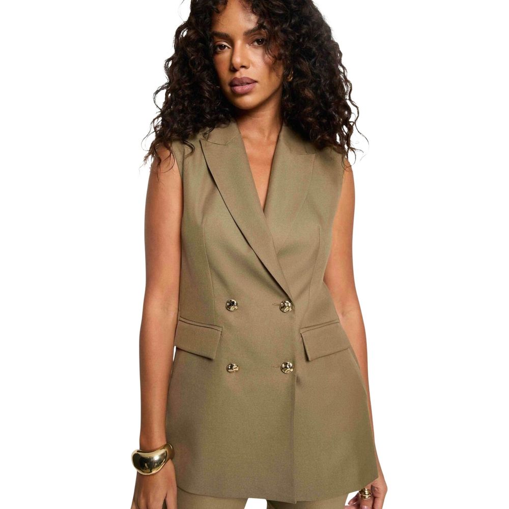 Morgan De Toi Green Recycled Polyester Waistcoat