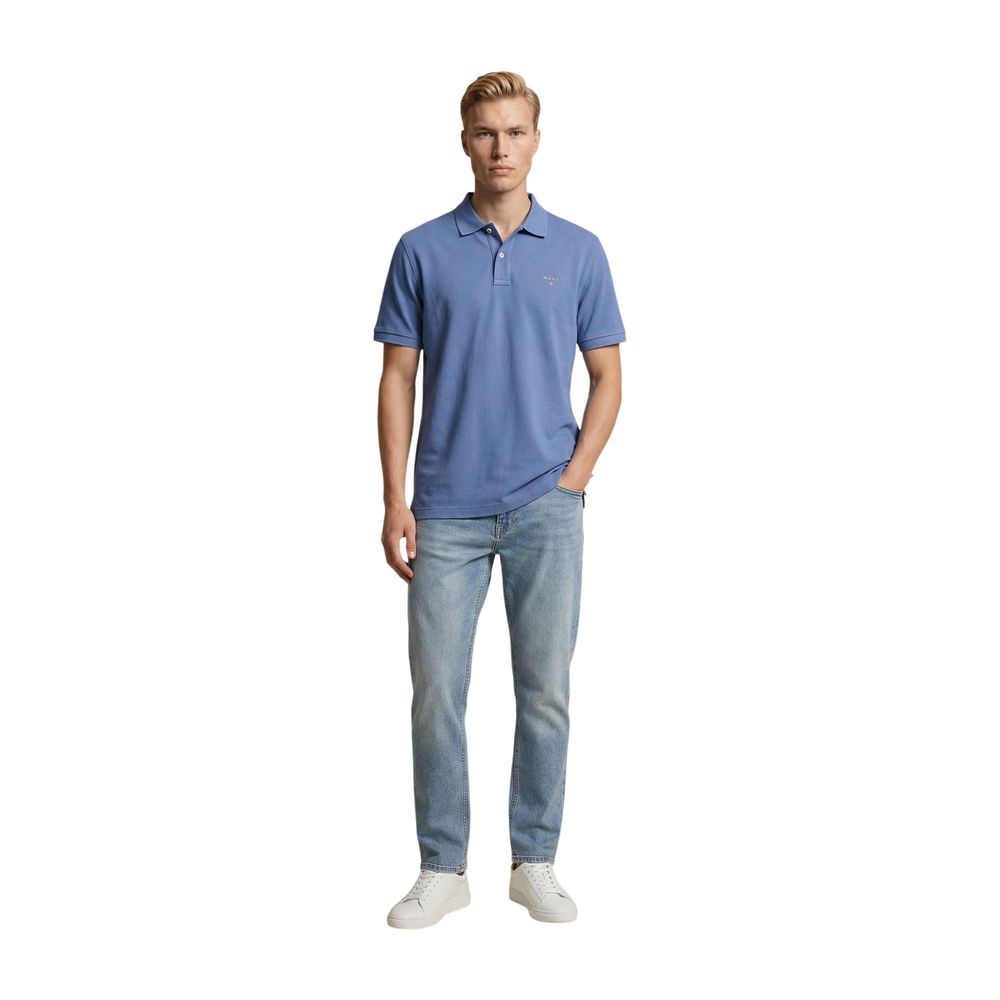 Replay Blue Cotton Relaxed Fit Jeans
