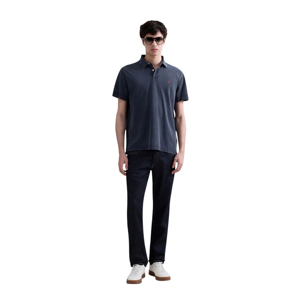 Replay Blue Cotton Relaxed Fit Jeans