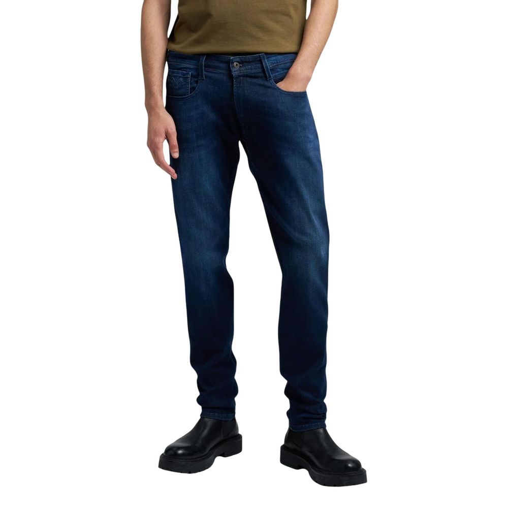 Replay Blue Cotton Skinny Jeans