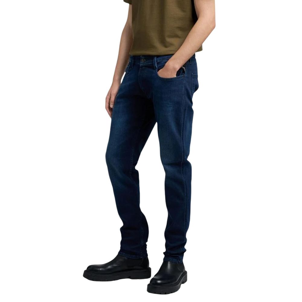 Replay Blue Cotton Skinny Jeans