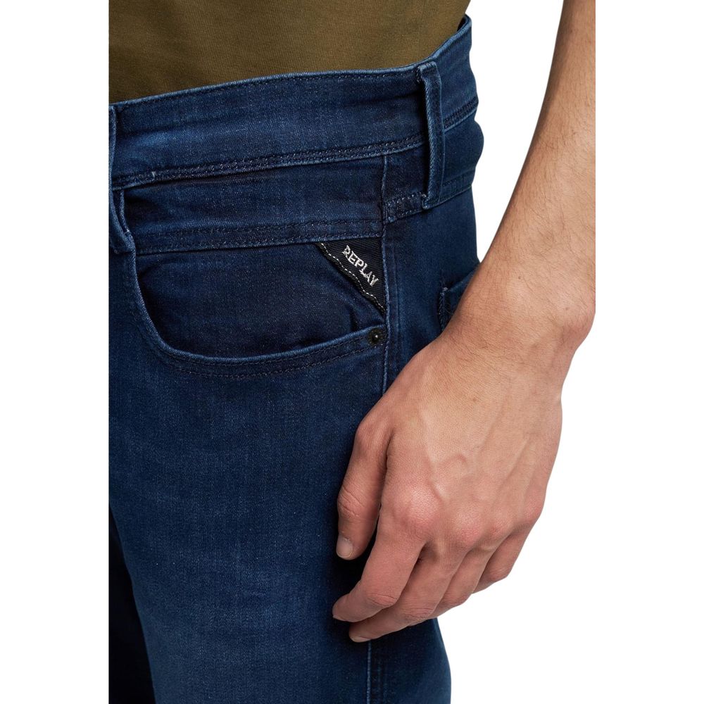 Replay Blue Cotton Skinny Jeans